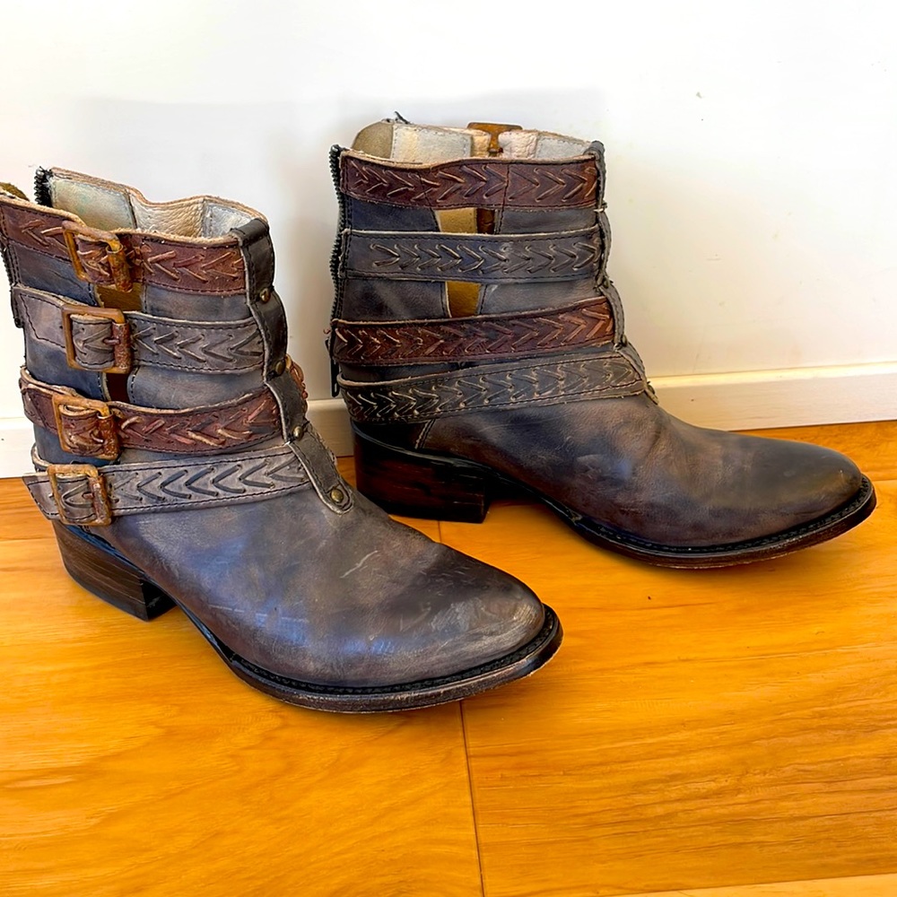 Freebird Roper, genuine leather booties